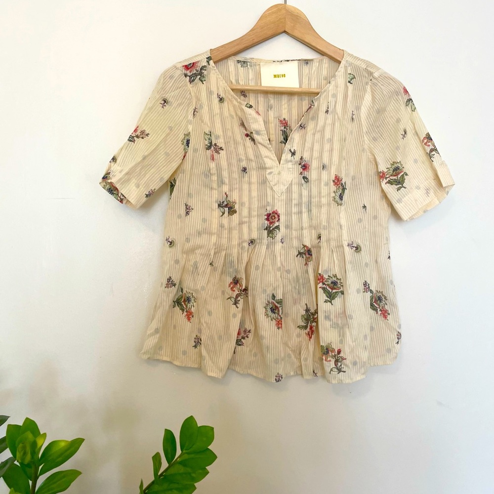 Anthropologie Floral Blouse
